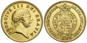 Great Britain
Great Britain. George III (17601820). 1/2 guinea 1804 

Przetarcie na awersie, szczegóły dobrej jakości.&nbsp;

Details: 4,19 g Au ...