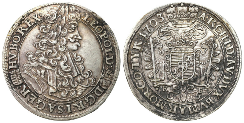 Hungary
Hungary. Leopold I (16581705). 1/2 Thaler (Half Taler) 1703 KB, Kremnit...