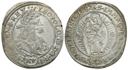 Hungary
Hungary, Leopold I (16581705). 15 krajcars 1682 NB, Nagybnya - RARE 

Połysk w tle. Lekko justowane. Ciekawsza mennica.&nbsp;

Details: 6...