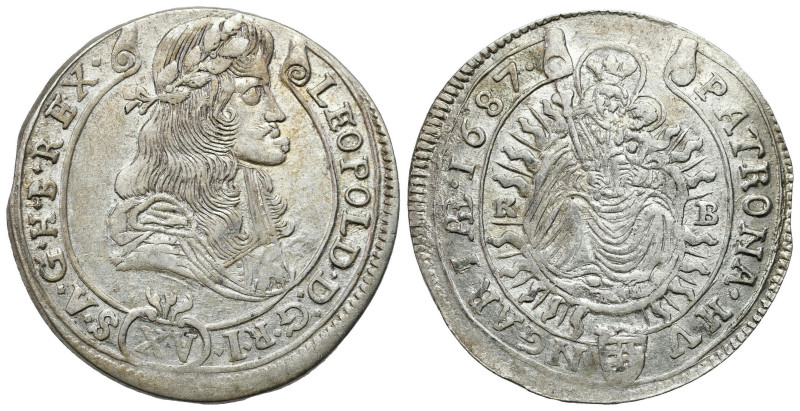 Hungary
Hungary, Leopold I (16581705). 15 krajcars 1687, Kremnitz / Kremnica 
...