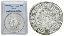 Hungary
Hungary, Leopold I (1658-1705). 6 krajcars 1669 KB, Kremnitz / Kremnica PCGS MS64 (2 MAX) - EXCELLENT 

Druga najwyższa na świecie nota gra...