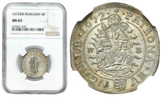 Hungary
Hungary, Leopold I (1658-1705). 6 krajcars 1672 KB, Kremnitz / Kremnica NGC MS63 

Pięknie zachowany egzemplarz co zostało docenione przez ...