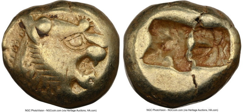 LYDIAN KINGDOM. Alyattes or Walwet (ca. 610-546 BC). EL third-stater or trite (1...