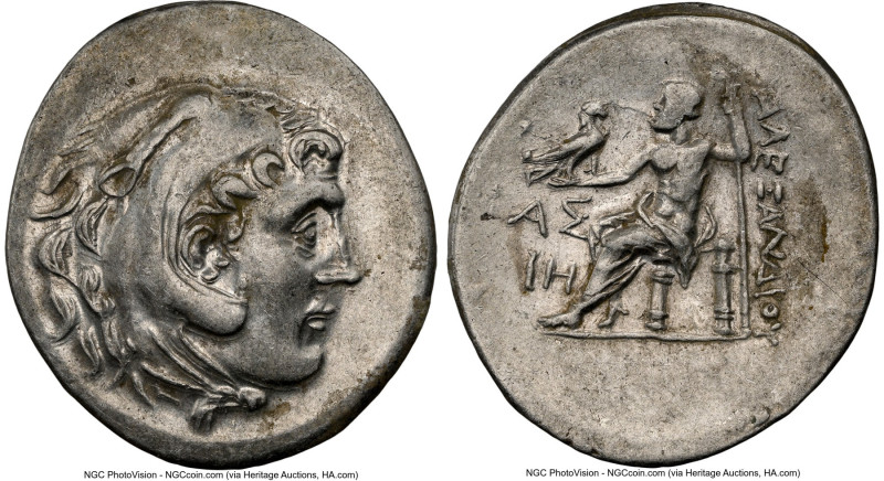 PAMPHYLIA. Aspendus. Ca. 212-181 BC. AR tetradrachm (32mm, 11h). NGC XF. Name an...