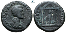Pamphylia. Attaleia. Caracalla as Caesar AD 196-198. Bronze Æ