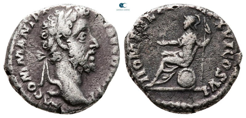 Commodus AD 177-192. Rome
Denarius AR

17 mm, 2,41 g



Very Fine