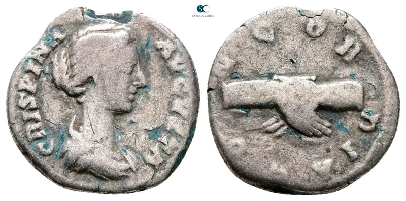 Crispina. Augusta AD 178-182. Rome
Denarius AR

17 mm, 2,81 g



Nearly V...