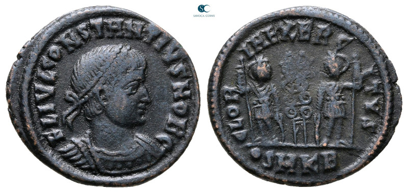 Constantius II, as Caesar AD 337-347. Cyzicus
Follis Æ

18 mm, 1,80 g



...