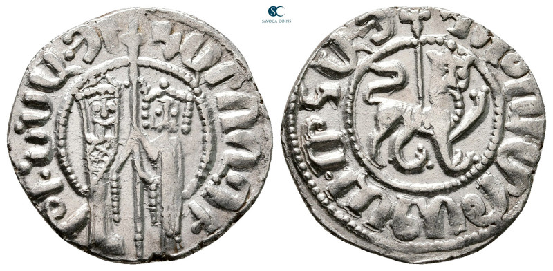 Cilician Armenia. Royal. Hetoum I, with Zabel AD 1226-1270. 
Tram AR

21 mm, ...