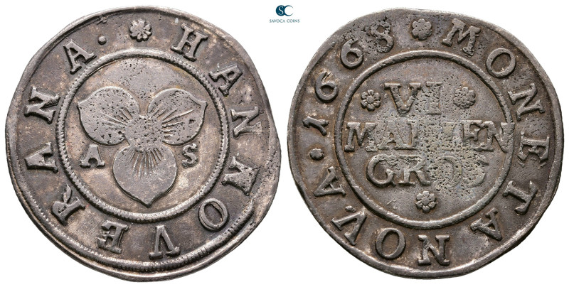 Germany. Hannover AD 1668. 
6 Mariengroschen AR 

30 mm, 5,60 g



Very F...