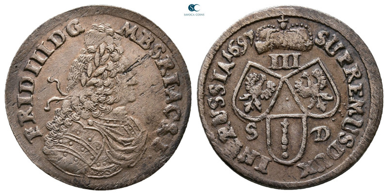 Germany. Brandenburg-Preußen, Königsberg. Friedrich III of Hohenzollern AD 1688-...