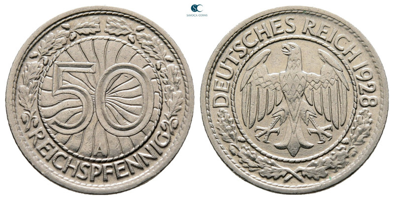 Germany. AD 1918-1933. 
50 Reichspfennig

20 mm, 3,49 g



Very Fine