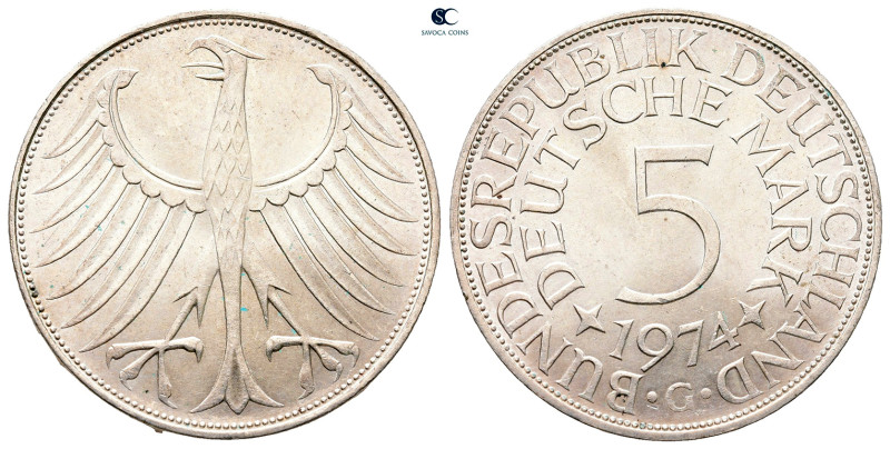 Germany. Bundesrepublik Deutschland AD 1974. G
5 Mark AR

29 mm, 11,24 g

...