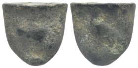 SICILY. Akragas. Circa 440-430 BC. Cast Trias (Bronze, 19.18 x 18.42 mm, 14.67 g). Eagle standing left; [AK] below / Crab; Three pellets (mark of valu...