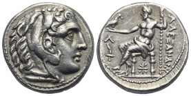 KINGS OF MACEDON. Kassander, as regent, 317-305 BC, or King, 305-297 BC. Tetradrachm (Silver, 25.05 mm, 16.96 g). In the name and types of Alexander I...