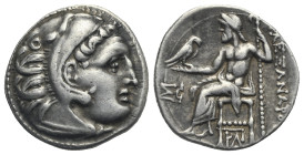 KINGS OF MACEDON. Alexander III 'the Great', 336-323 BC. Drachm (Silver, 17.82 mm, 4.13 g). Kolophon, struck under Antigonos I Monophthalmos, circa 31...