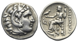 KINGS OF MACEDON. Philip III Arrhidaios, 323-317 BC. Drachm (Silver, 18.91 mm, 4.21 g). Lampsakos, struck under Leonnatos, Arrhidaios or Antigonos I M...