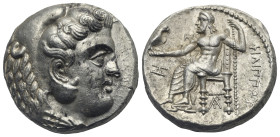 KINGS OF MACEDON. Philip III Arrhidaios, 323-317 BC. Tetradrachm (Silver, 24.97 mm, 17.09 g). Marathos (or Arados), circa 323-300 BC. Issue in the typ...