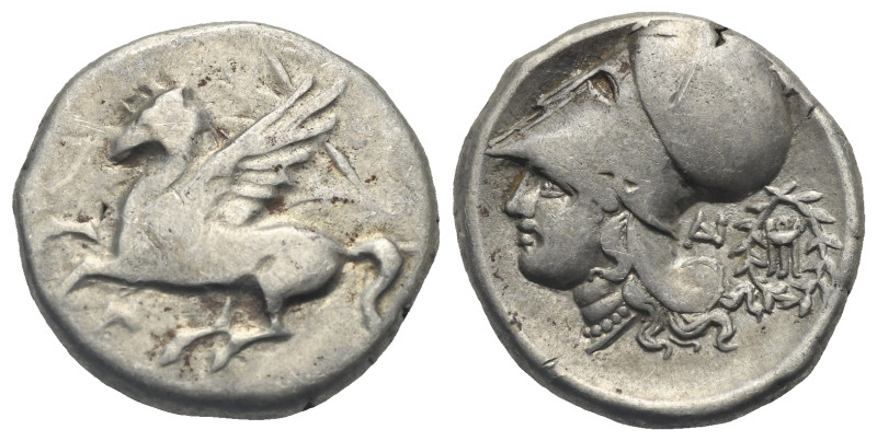 AKARNANIA. Anaktorion. Circa 350-300 BC. Stater (Silver, 20.85 mm, 8,37 g). Pega...