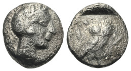 ATTICA. Imitating Athens. Circa 454-404 BC. Drachm (Silver, 15.54 mm, 3.99 g). Contemporary imitation. Head of Athena right, wearing crested helmet an...