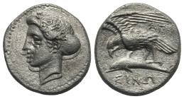 PAPHLAGONIA. Sinope. Circa 410-300 BC. Drachm (Silver, 19.14 mm, 5.78 g). Magistrate Agreos, circa 330-300 BC. Head of nymph Sinope left, hair elabora...