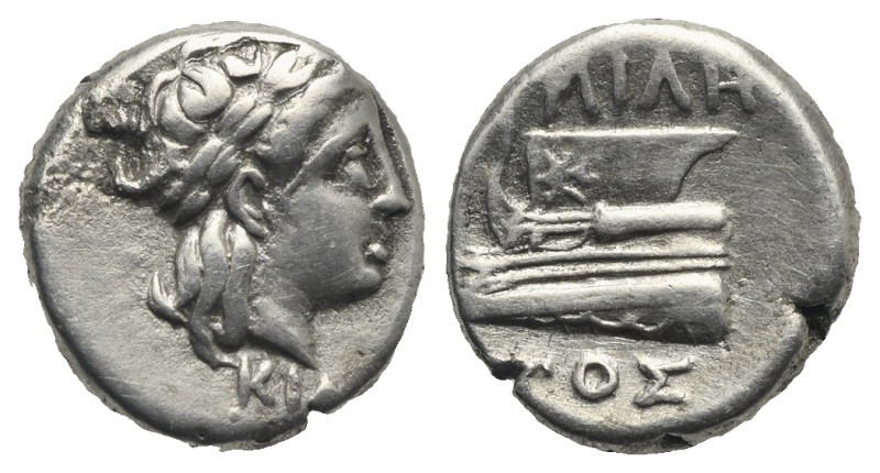 BITHYNIA. Kios. Circa 345-315 BC. Hemidrachm (Silver, 12.02 mm, 2.40 g) struck u...