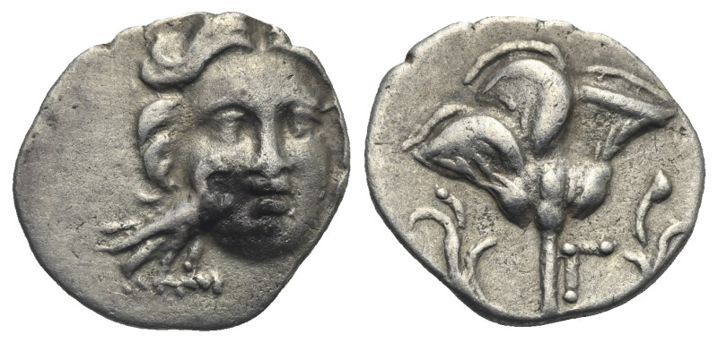 CARIA. Mylasa. Circa 180-140 BC. Drachm (Silver, 15.57 mm, 1.85 g). Pseudo-Rhodi...