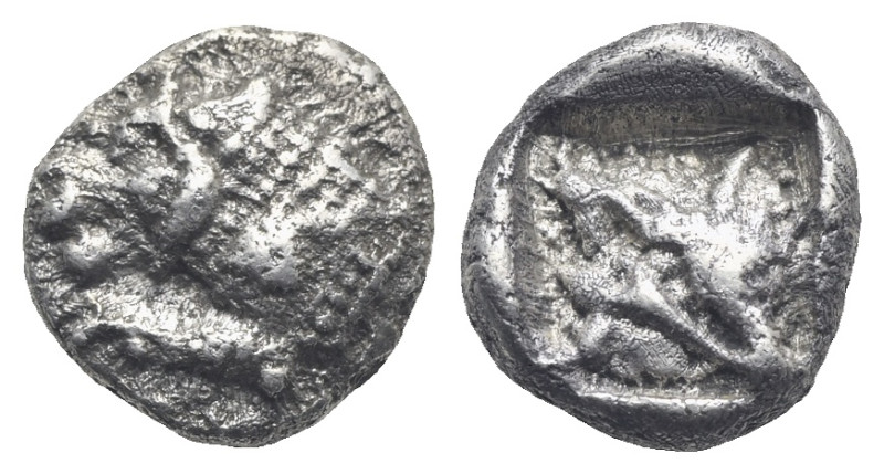 CARIA. Uncertain, Mylasa (?). Circa 520-490 BC. Obol (Silver, 8.19 mm, 0.80 g). ...