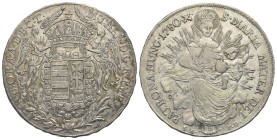 HUNGARY. Maria Theresa, 1740-1780. Thaler 1780 (Silver, 40 mm, 27.91 g), Kremnitz. M THER D G R IMP HU BO R A A D B C T Crowned Hungarian Coat of Arms...