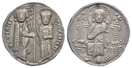 ITALY. Venezia. Pietro Ziani (1205-1229). Grosso (Silver, 20 mm, 2.16 g). +P ZIANI DVX S M VENETI San Marco standing in front of the Doge, while handi...