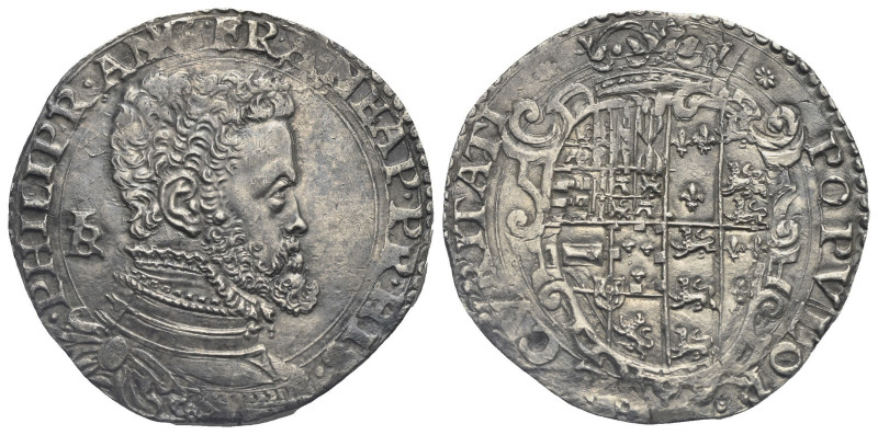 ITALY, Napoli (Kingdom). Filippo II di Spagna. 1554-1598. Mezzo ducato (Silver, ...