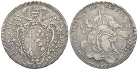 ITALY. Papal States. Pio VII, 1800-1823. Scudo 1802 (Silver, 40.70 mm, 26.35 g). Rome. Mons. Antonio Lante, mint president; Giocchino Hamerani, die en...