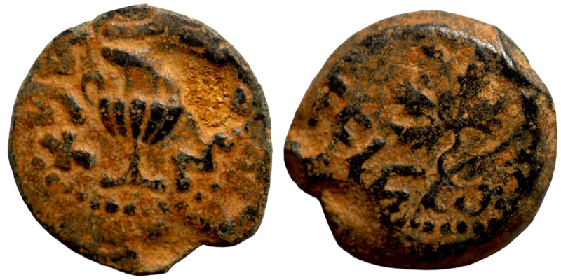 Iudaea, Jewish War AE Prutah Judaea, Jewish War (66-70 CE). Æ Prutah

16mm 2,8...