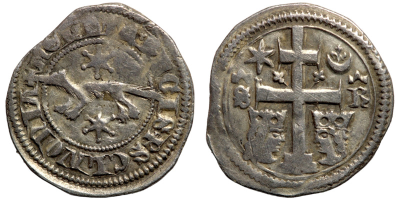 Medieval Silver coin

15mm 0,89g