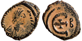 Byzantinine coin Artifically patinated

16mm 2,47g