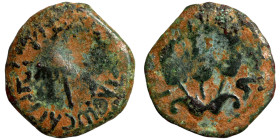 JUDAEA. Herodians. Agrippa I, 37-43. Pruta .

16mm 1,93g