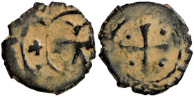 Medival coin Artifically patinated

10mm 0,46g
