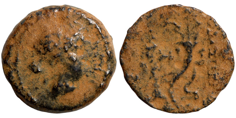 Greek coin Bronze Artifically patinated

15mm 1,93g