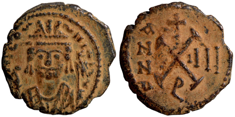 Byzantinine coin Artifically patinated

17mm 2,87g