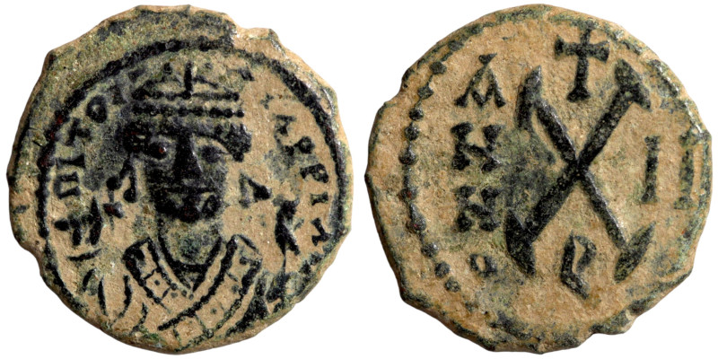 Byzantinine coin Artifically patinated

18mm 3,03g