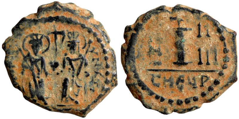 Byzantinine coin Artifically patinated

19mm 3,73g