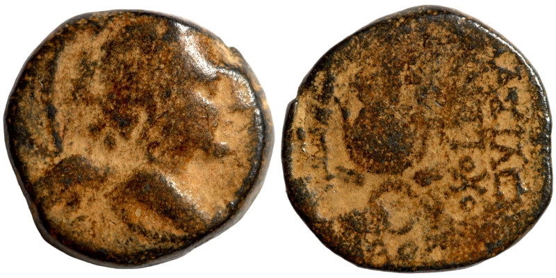 Seleukid Kingdom Greek coin. Artifically patinated.

17mm 5,92g