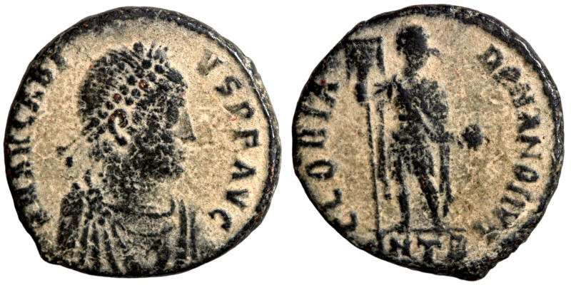 Arcadius (AD 383 - 388). AE Follis Artifically patinated

20mm 4,23g