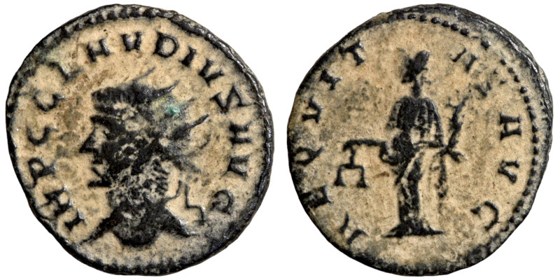 Claudius II Gothicus Antoninianus (AD 268-270) Artifically patinated

19mm 2,6...