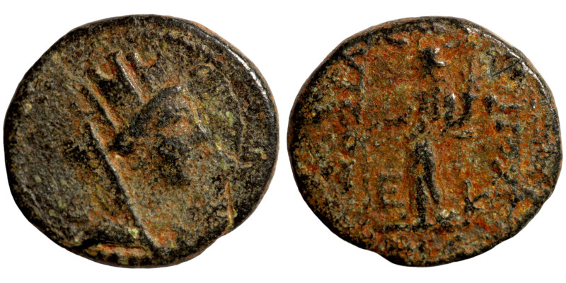 Seleukid Kingdom Greek coin. Artifically patinated.

15mm 2,16g