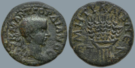 CAPPADOCIA. Caesarea. Gordian III (238-244 AD).
AE Bronze (22mm 6.61g)
Obv: Laureate, draped and cuirassed bust right
Rev: MHTP KAI B NE, ET Z acro...