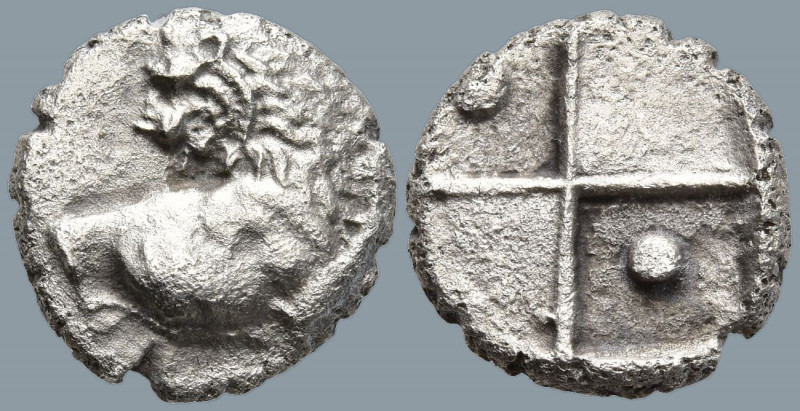 THRACE. Chersonesos. (Circa 386-338 BC).
AR Hemidrachm (13mm 1.94g)
Obv: Forep...