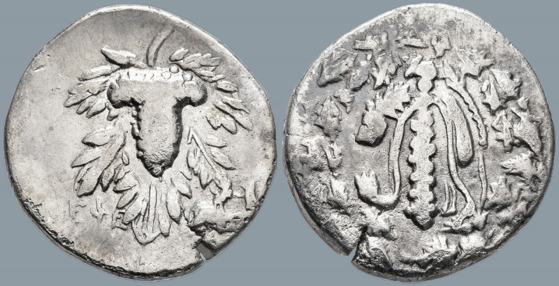 IONIA. Ephesos. (2nd century BC)
AR Cistophoric Didrachm (21.7mm 5.88g)
Obv: L...
