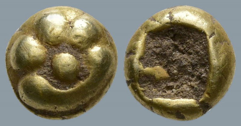 IONIA. Erythrai(?). (Circa 600-550 BC)
EL 1/24 Stater (5.93mm 0.6g)
Obv: Roset...