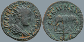 LYCAONIA. Iconium. Gallienus (253-268 AD).
AE Bronze (24mm 5.4g)
Obv: IMP C P LIC GALLIENVS P F A. Radiate, draped and cuirassed bust right.
Rev: I...